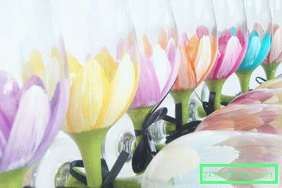 Malowanie okularów własnymi rękami - цветок